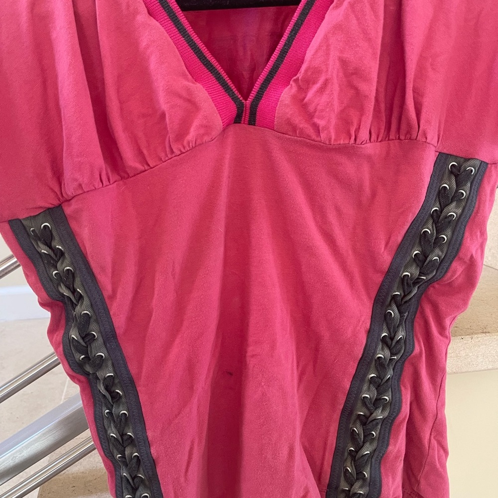 VINTAGE DOLCE & GABBANA Pink braided tie TOP - Picture 11 of 12